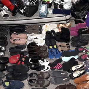 100 Pair of various shoes sold as one lot